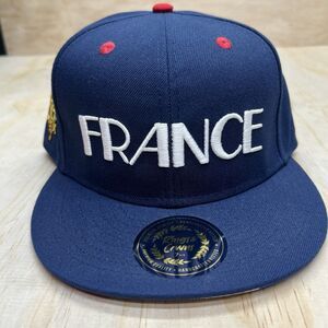 NEW 7 5/8 France Rings Crwns French Country Pride Fitted Cap Hat Blue